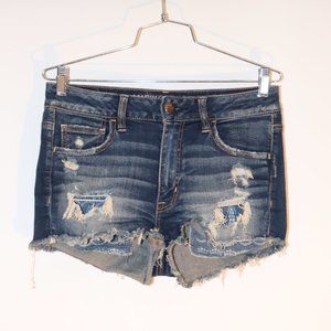 Dark Wash American Eagle High Waisted Shorts